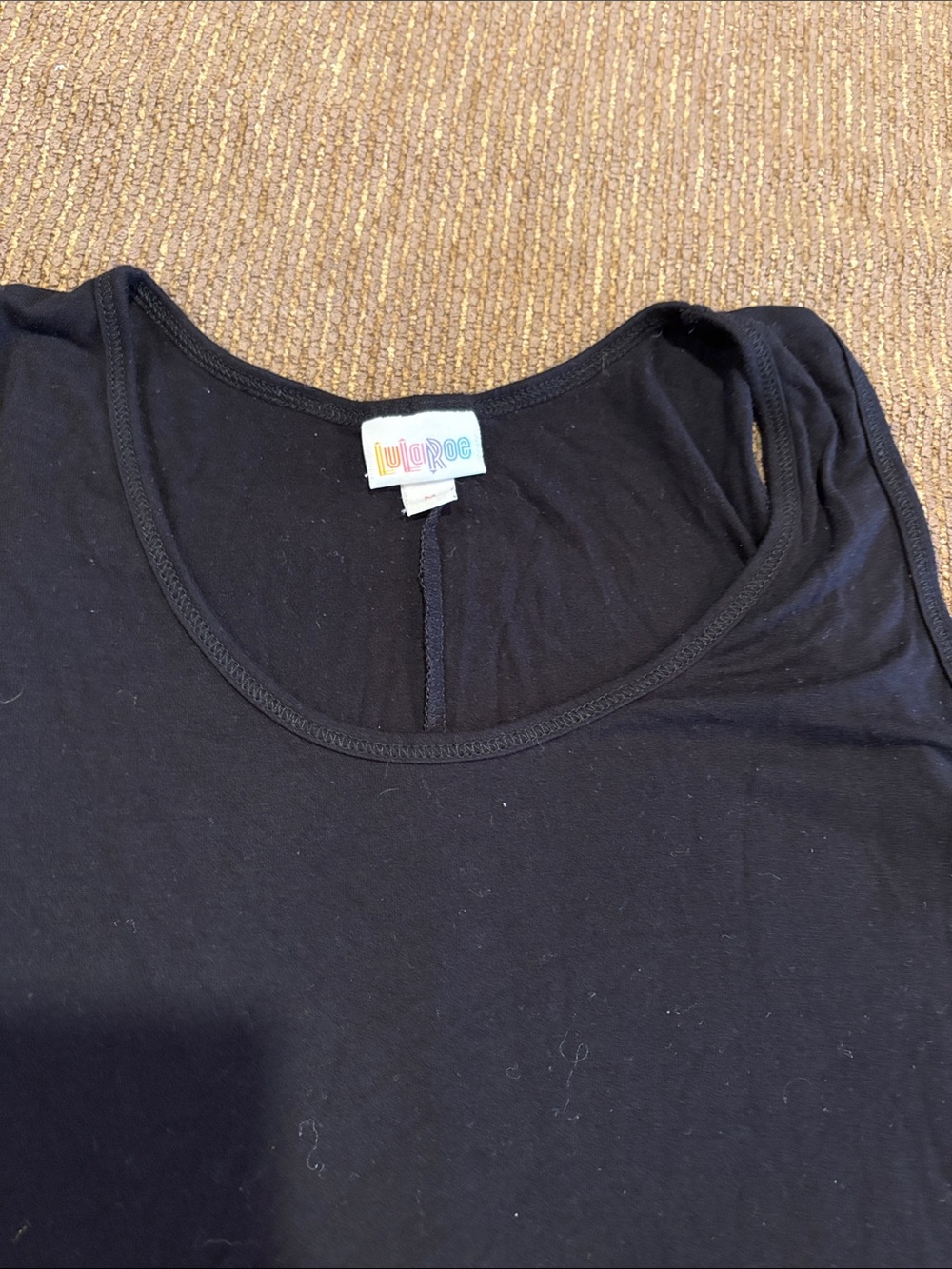 LuLaRoe Black Scoop Neck Tank Top - Picture 3 of 4